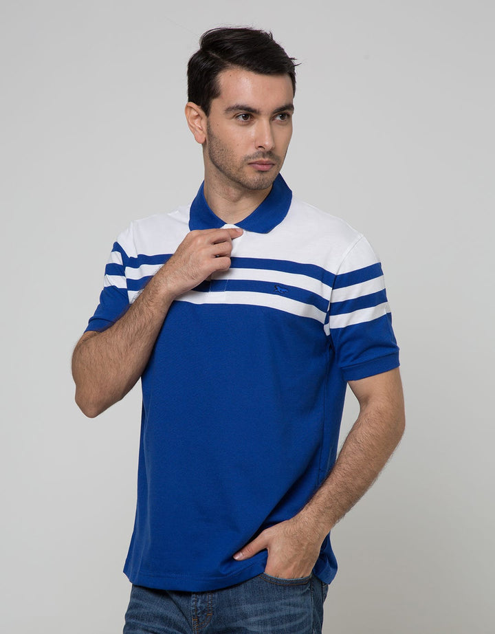 Walrus Kaos Polo Pria Motif Garis (Salur)