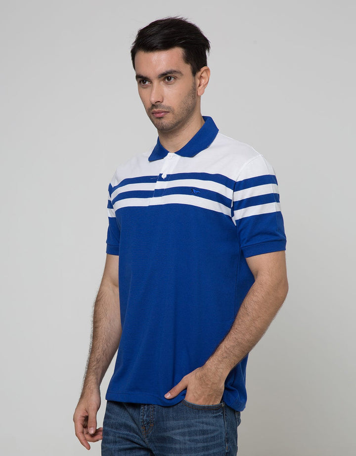 Walrus Kaos Polo Pria Motif Garis (Salur)