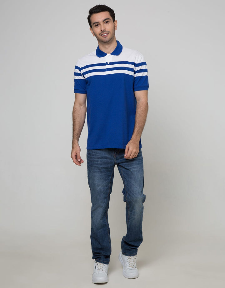 Walrus Kaos Polo Pria Motif Garis (Salur)