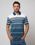 Walrus Kaos Polo Pria Motif Small And Big Stripe