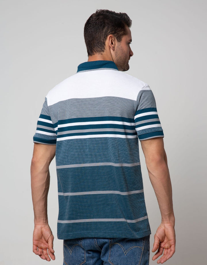 Walrus Kaos Polo Pria Motif Small And Big Stripe