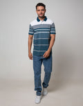 Walrus Kaos Polo Pria Motif Small And Big Stripe