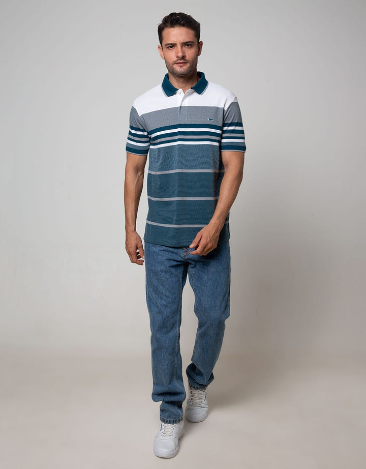 Walrus Kaos Polo Pria Motif Small And Big Stripe
