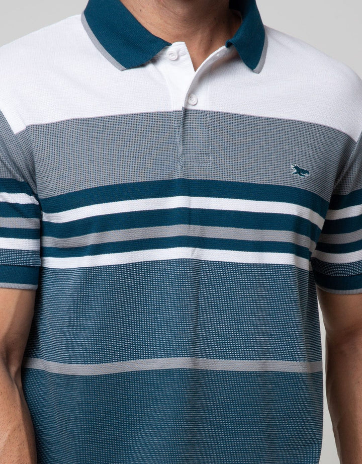 Walrus Kaos Polo Pria Motif Small And Big Stripe