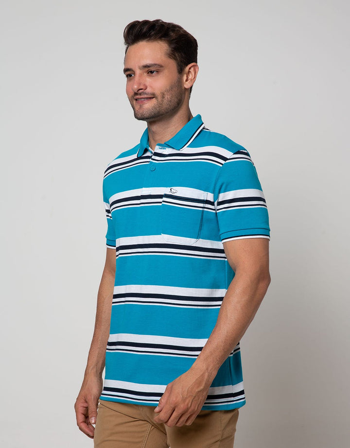 Walrus Men's Polo Shirt Combination Stripe Motif