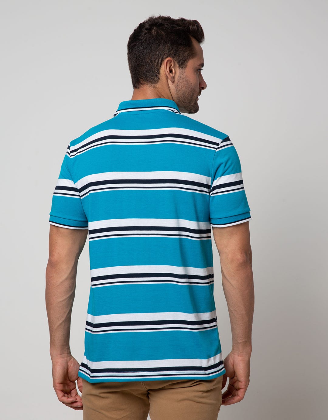 Walrus Men's Polo Shirt Combination Stripe Motif