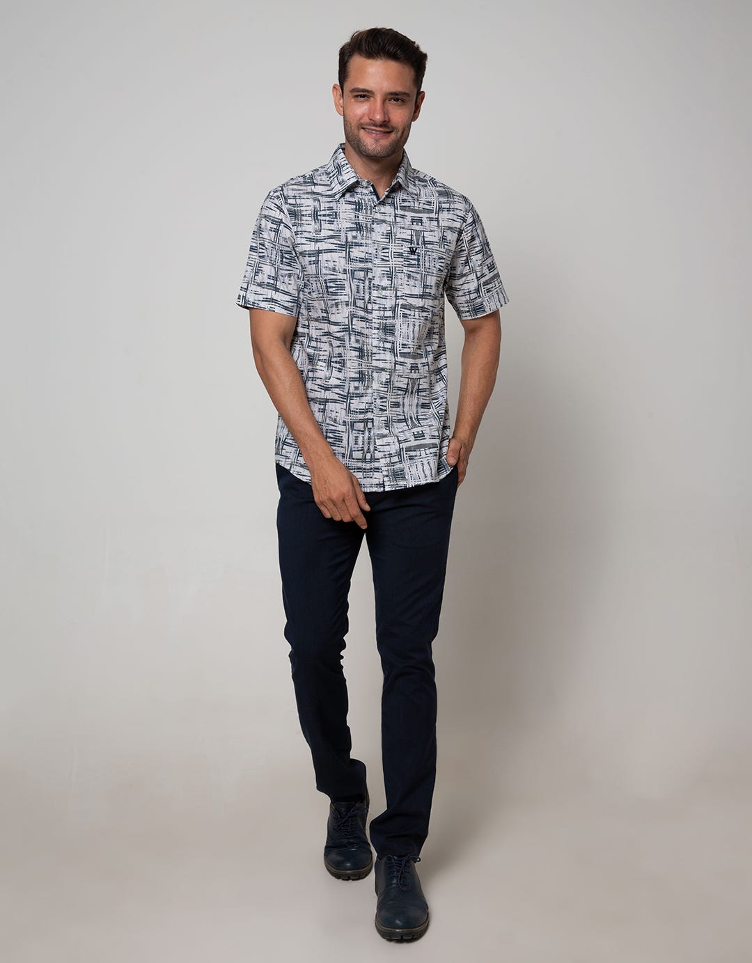 Walrus Studio Abstract Striped Shirt