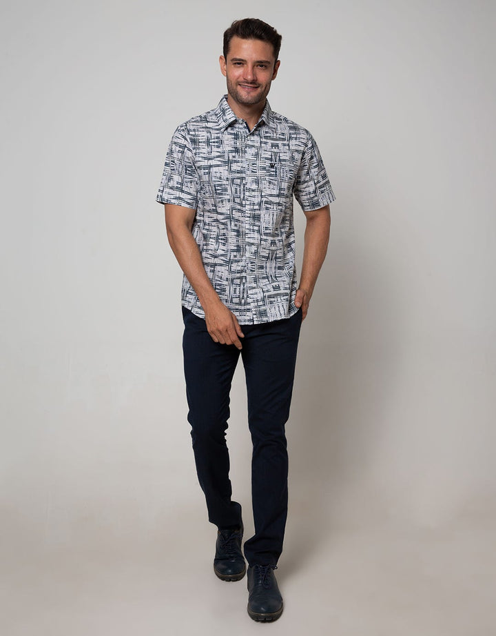 Walrus Studio Abstract Striped Shirt