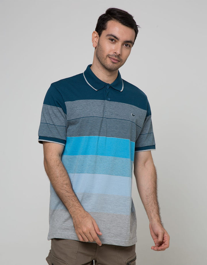 Walrus Kaos Polo Pria Motif Garis (Salur)