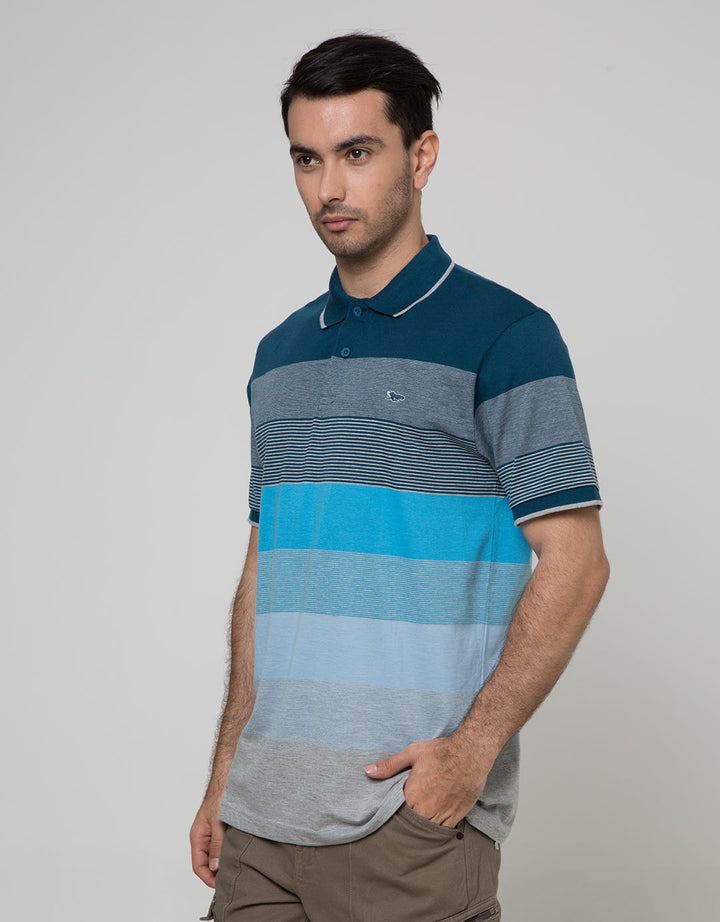Walrus Kaos Polo Pria Motif Garis (Salur)