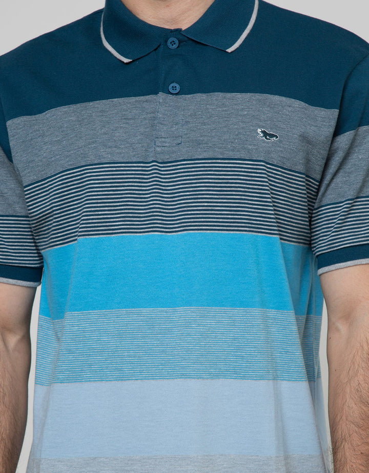 Walrus Kaos Polo Pria Motif Garis (Salur)