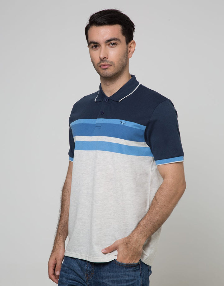 Walrus Kaos Polo Pria Motif Garis (Salur)