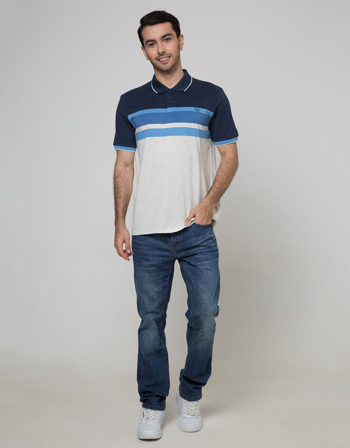 Walrus Kaos Polo Pria Motif Garis (Salur)