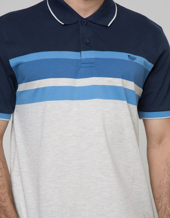Walrus Kaos Polo Pria Motif Garis (Salur)