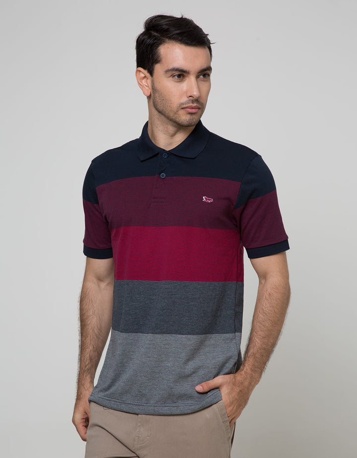 Walrus Kaos Polo Pria Motif Garis (Salur)
