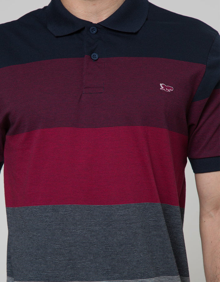Walrus Kaos Polo Pria Motif Garis (Salur)