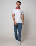 Walrus Kaos Polo Pria Motif Two Tone Line