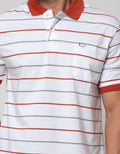 Walrus Kaos Polo Pria Motif Two Tone Line
