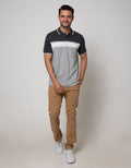 Walrus Kaos Polo Pria Motif Garis Besar