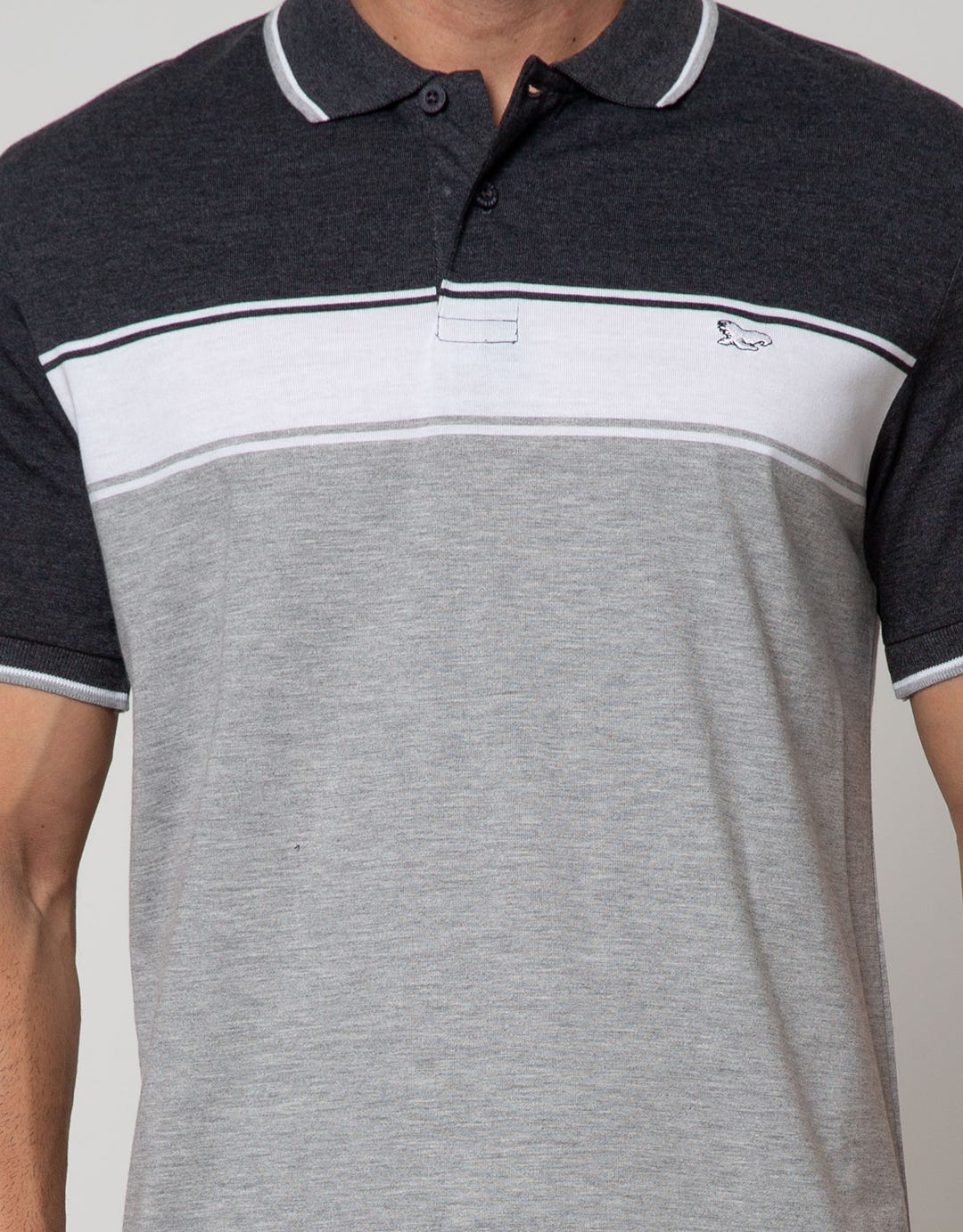 Walrus Men's Polo Shirt Large Stripe Pattern