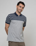 Walrus Kaos Polo Pria Motif Garis (Salur)