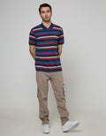 Walrus Kaos Polo Pria Motif Garis (Salur)