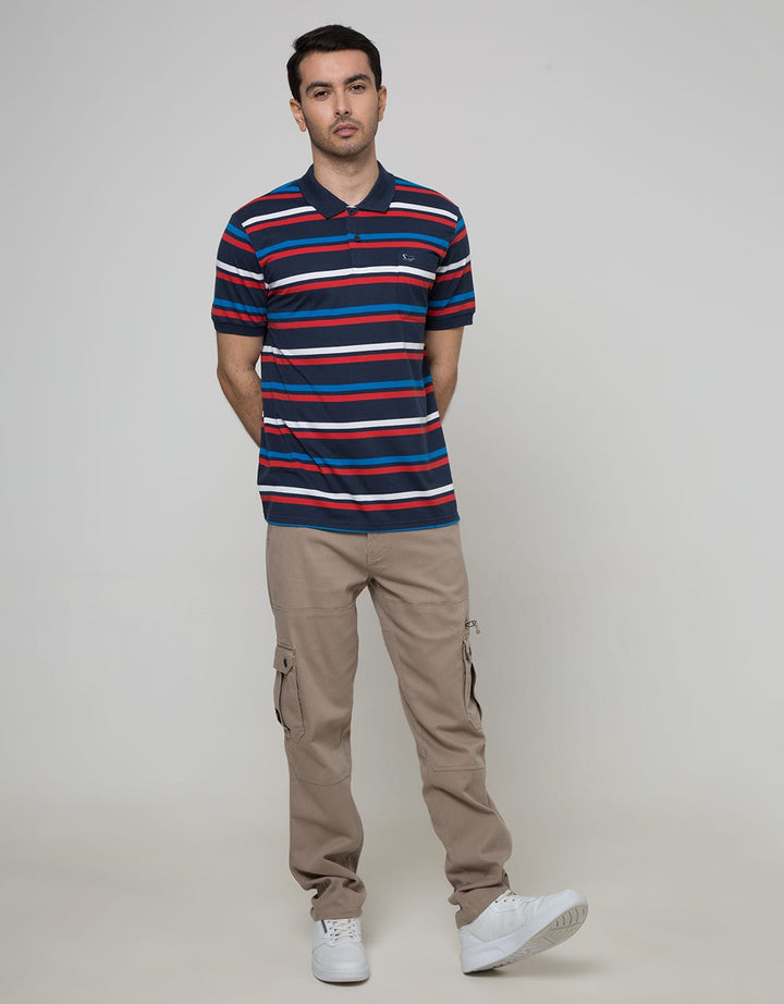Walrus Kaos Polo Pria Motif Garis (Salur)