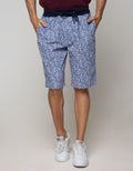 Nevada Short Pants Woven With Rib Manset Waist Print
