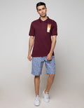 Nevada Short Pants Woven With Rib Manset Waist Print
