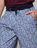 Nevada Short Pants Woven With Rib Manset Waist Print