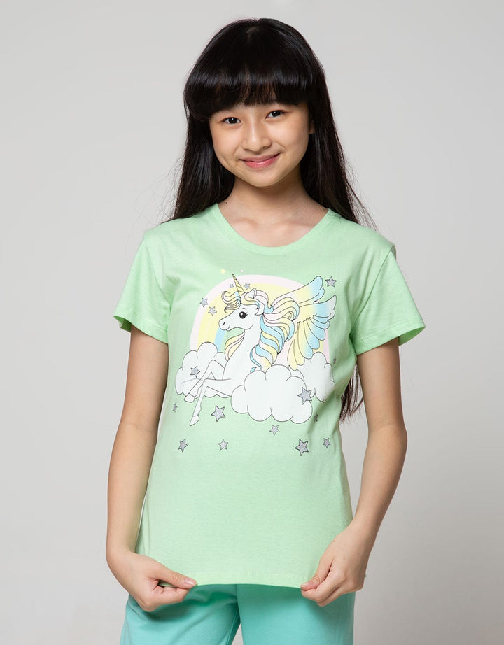 Aero Kids Short Sleeve T-Shirt Unicorn Cloud