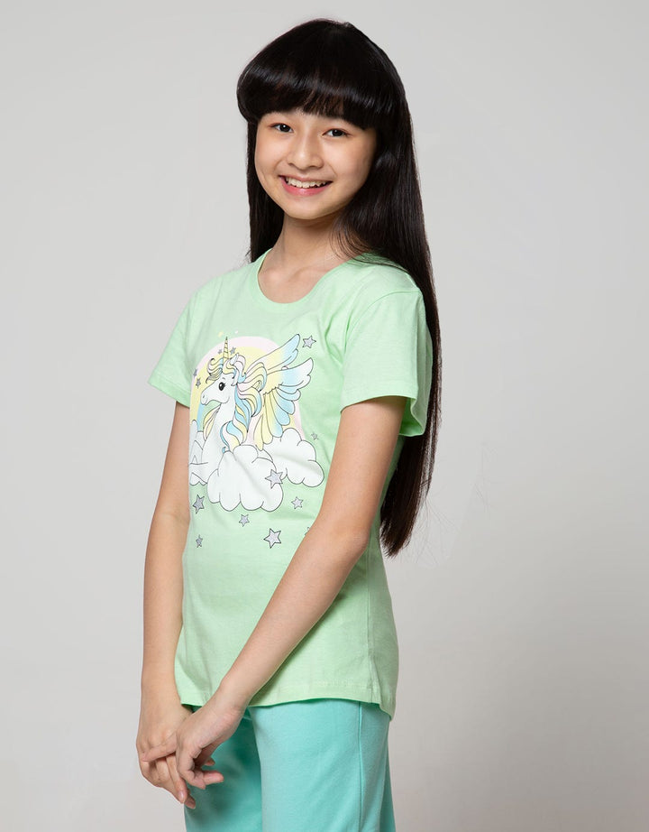 Aero Kids Short Sleeve T-Shirt Unicorn Cloud
