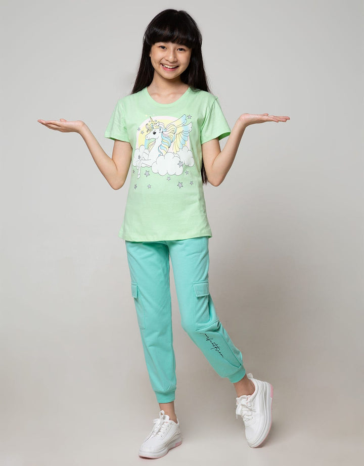 Aero Kids Short Sleeve T-Shirt Unicorn Cloud