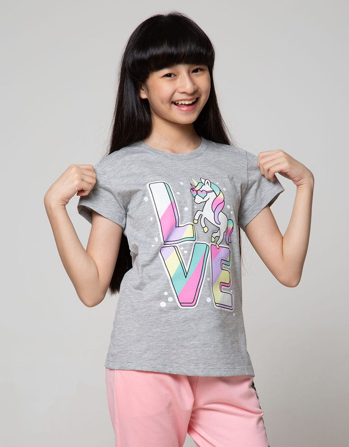 Aero Kids Short Sleeve T-Shirt Unicorn Love