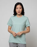 Connexion Short Sleeve T-Shirt Cotton Babyterry Basic Wide Hem Sleeve Op:Peppermint:S:Solid:Short Sleeve T-Shirt