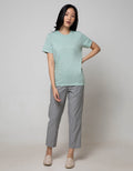 Connexion Short Sleeve T-Shirt Cotton Babyterry Basic Wide Hem Sleeve Op:Peppermint:S:Solid:Short Sleeve T-Shirt