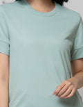 Connexion Short Sleeve T-Shirt Cotton Babyterry Basic Wide Hem Sleeve Op:Peppermint:S:Solid:Short Sleeve T-Shirt