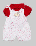 Banana Jumper Baby Girl Red Triangle Rabbit Suit