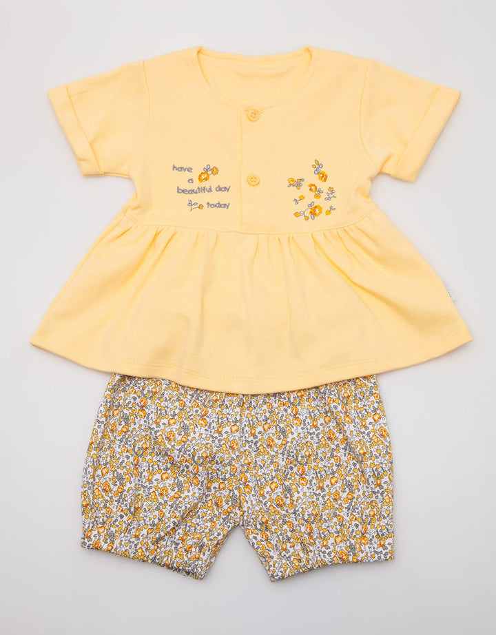 Banana Hibiscus Baby Girl Suit