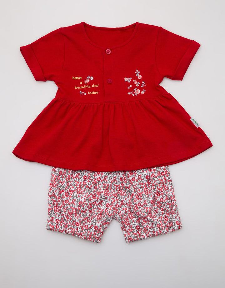 Banana Hibiscus Baby Girl Suit