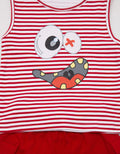 Banana Baby Boy Singlet Set with Monster Print Stripes