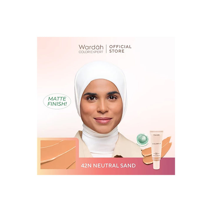 Wardah Colorfit Matte Foundation 42N Neutral Sand 25 ml