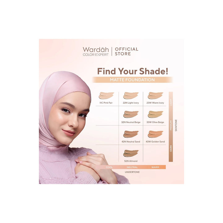 Wardah Colorfit Matte Foundation 43W Golden Sand 25 ml