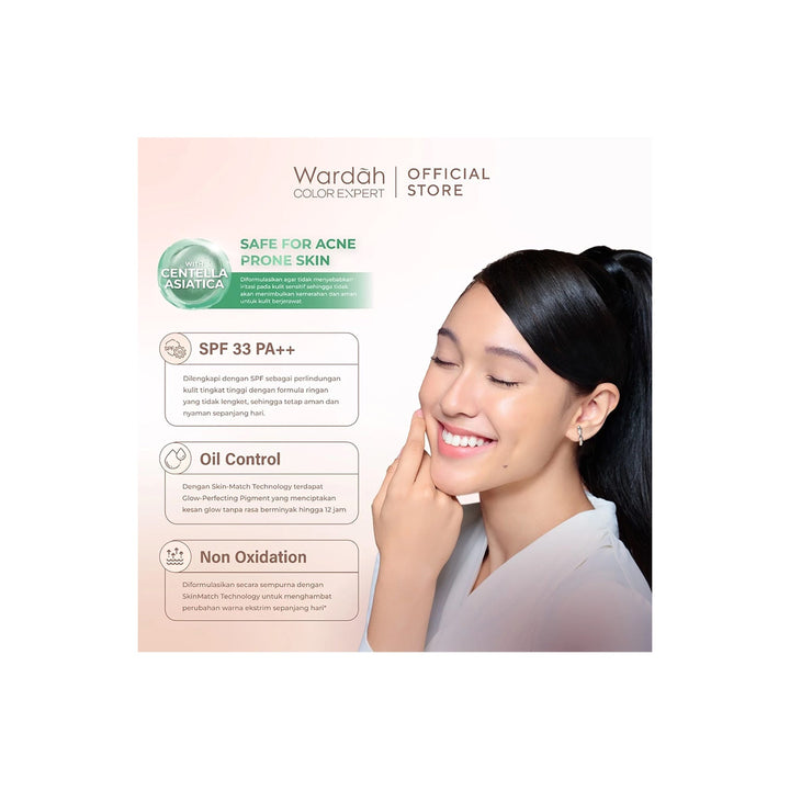 Wardah Colorfit Velvet Powder Foundation 42N Neutral Sand 11 g