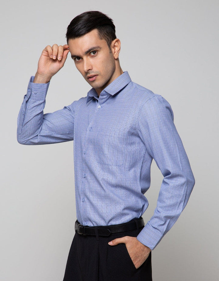 Stanley Adams Long Sleeve Shirt Check Slim Point Collar