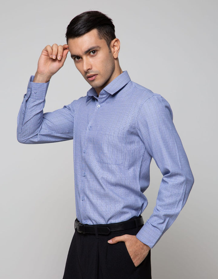 Stanley Adams Long Sleeve Shirt Check Slim Point Collar