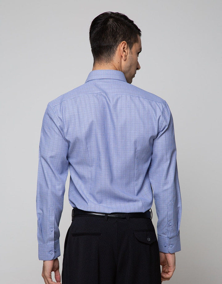 Stanley Adams Long Sleeve Shirt Check Slim Point Collar