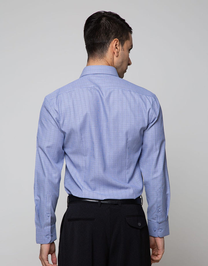 Stanley Adams Long Sleeve Shirt Check Slim Point Collar