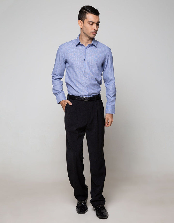 Stanley Adams Long Sleeve Shirt Check Slim Point Collar