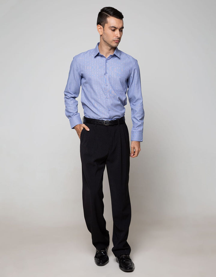 Stanley Adams Long Sleeve Shirt Check Slim Point Collar